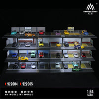 American Steel Garage Light Scene 1:64 Simulation Parking Lot Car Storage Model Alloy Car