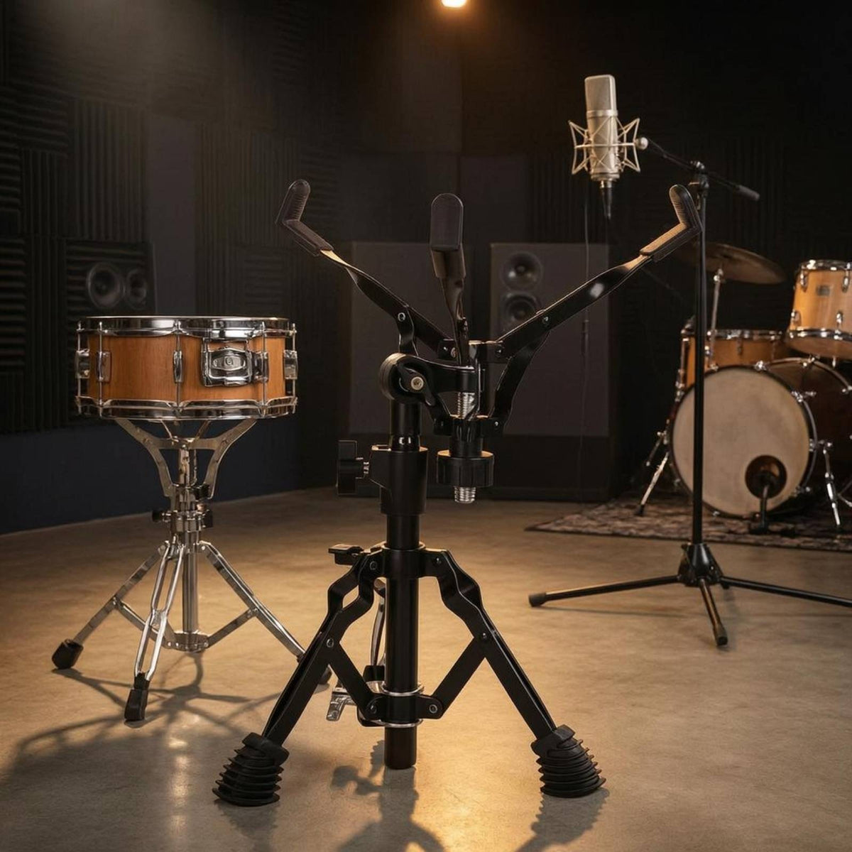 Clamp Drum Stand Rubber Feet Tripod Drum Stand Stable