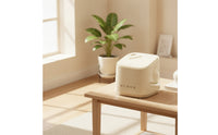 Mini Trash Can with Lid Compact Tabletop Waste Bin Plastic for Vanity