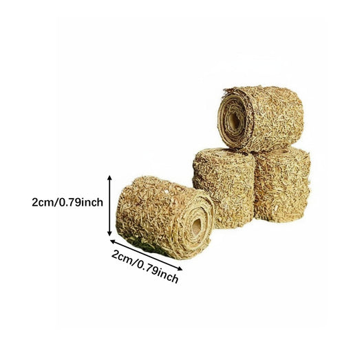 Miniature Hay Bale Realistic Texture Simulation Straw Bale Micro-Landscape