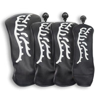 Black Line Tiger Golf Headcovers for Driver, Fairway Wood, and Putter
