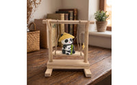 Panda Swing Ornament Artisanal Panda Figurine Adorable for Office, Living Room