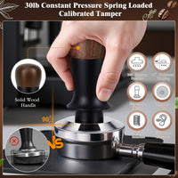Walnut Wood Coffee Tamper with Constant Force and Storage Base (51mm)
