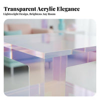 Iridescent Acrylic Table Rainbow Color Household Furnishing Minimalist