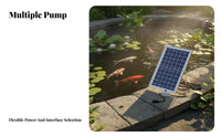 Water Circulation Solar water feature Pump aerationationation Function Solar water feature Kit Built-in strainer Pond Aerator for aquatic pets caretakers, homeowners, avian observers, Outdoor, Patio