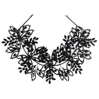 Rhinestone Headband Flexible Headband with Hairpin Pins Lace Headpiece for Bridesmaids, Prom