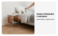 2-Tier Curved-Shaped Table Modern Design Curved-Shaped Couch Table Minimalist Space-Efficient designSaving for Residents