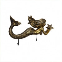 Mermaid Wall Hook Nautical Wall Hanger with Hooks Decorative for Decorators