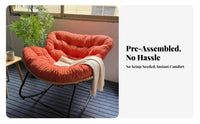 Soft Cushion Nestdesign Rocking Chair Non-Slip Foot Pads Upholstered Rocking Chair Sturdy Construction Indoor Seating High Back Support for Home Decorators, Homeowners, Living Room, Balcony, Bedroom, Reading Nook