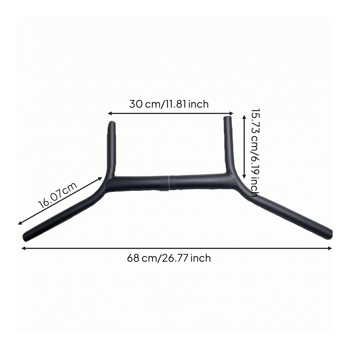 H-Shaped Handlebar Molybdenum Steel Gravel Bike Handlebar Black