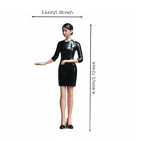 Flight Attendant Figurine Artisanal Miniature Model Scene Building