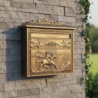 Wall Mounted Mailbox Custom Name Plate Decorative Wall Mailbox Secure Closure