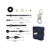 Quartz Clock Movement Kit Mounting Hardware Home Decor Black Plastic