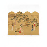 Black Edge Frame Traditional Chinese Style Home Decor Pagodatabletop Screen
