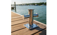 Boat Bollard with Cross Head Mirror Polished Cross Bollard Heavy Duty Mooring Cleat for Marinas