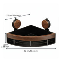 No-Tools-Needed Shower Storage Rack Heavy Duty Suction Cup Corner Shelf for Kitchen