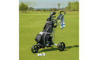 3-Wheel Golf Push Cart Lightweight Three-Wheel Golf Cart Ergonomic Portable for Golfers, Practice Days