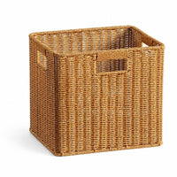 Storage Basket with Handles Woven Organizer Bin Reinforced for Closet