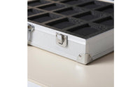 Aluminum Watch Briefcase Large Capacity Watch Travel Carrying Case Accessory Organizer Rigid-Shell Protection Soft Padded