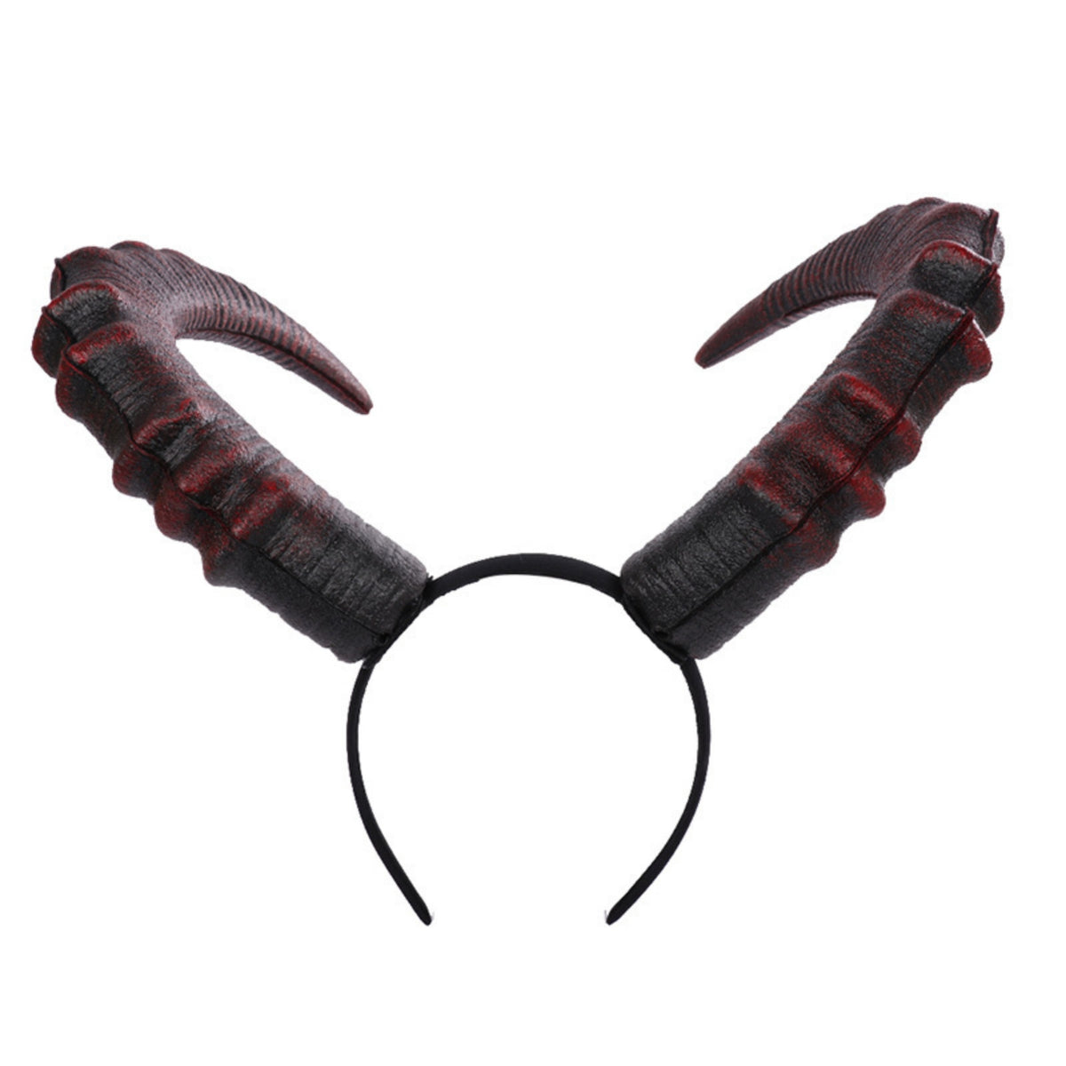 Horned Headband Black Devil Protrusions Headband Comfortable Costume Accessory for Halloween, Cosplay, Stage Performances