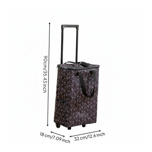 Grocery Trolley with Wheels Large Capacity Foldable Utility Cart Heavy