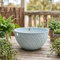 Plant Pots and Hanging Basket for Indoor Plants, Nordic Style Planters Outdoor with Metal Chain Plant Hanger, Fence Hanging Planters, 1 Pack