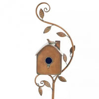 Outdoor Metal Birdhouse Garden Stakes Set of 5