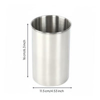 Stainless Steel Ice Container Single-Walled Drinkware Container Polished Finish