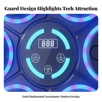 Height Adjustable Music Boxing Machine Digital Display Wall Mounted Punch Coach Force Absorbing Wall Mounted Punching Machine Easy Setup for Adults, Family, Beginners, Home Gym, Workout, Indoor, Office