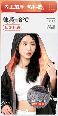 CHARS冬季浴袍游泳训练专用女加厚绒吸水速干冬训浴袍游泳防寒服