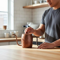 Handmade Copper Coffee Kettle Pouring Gooseneck Kettle for Tea Making