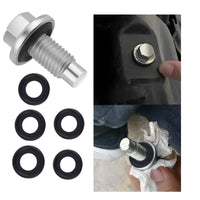 Oil Drain Plug with Washer Resistant Oil Drain Plug Washer Leak-Resistant Auto Part for DIY Mechanics