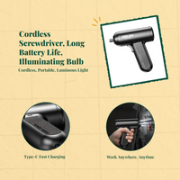 Cordless screwdriver for DIY, home