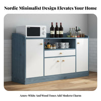 Kitchen Sideboard Cabinet Multi-Functional Modern Buffet Cabinet Large Capacity Microwave Stand with Storage for Families, Homeowners, Hallway