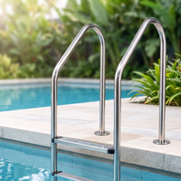 Stainless Steel Pool Ladder Polished Pool Ladder with Non-Slip Steps Resistant for Homeowners, Swimming Pools