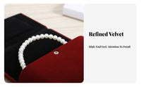 Heart-Shaped Insert Pearl Necklace Gift Box Elegant Design Pearl Necklace Case Travel Friendly for Wife, Mother's Day, Anniversary, Birthday
