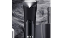 Rechargeable Body Trimmer with Guide Comb Cordless Electric Body Hair Trimmer Portable Grooming Tool with Light Compact for Men, Home, Travel