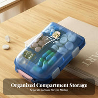 space-saving weekly cycle Box Weekly Organizer medication Case simpleeasy-access for Gym, Seniors