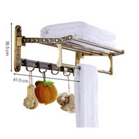 European wall-mounted antique aluminum towel rack organizer