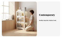 Dustproof Floor Standing Display Cabinet Dust-Proof Narrow Collectible Display Case Transparent Panels Floor Standing Figurine Shelf Space Saving for Collectors, Anime Fans, Small Areas, Bay Window, Living Room, Bedroom