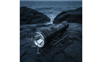 Aluminum-Alloy Dive Light with Side Switch Rechargeable Diving Flashlight Long-Range Diving Torch Portable for Boaters