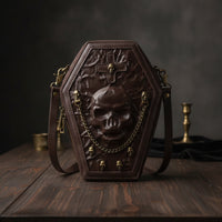 Crossbody Bag Hard-Sided Gothic Handbag Adjustable  Bag for Goths, Cosplayers, Concerts, Cosplay