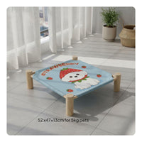Wooden Pet Bed Detachable Raised Pet Bed Removable Cover
