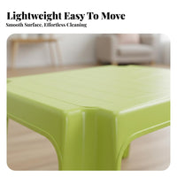 Easy to Clean Kids Plastic Table and Chair Set Long-Lasting Childrens Plastic Table Space-Saving children's Play Chair Rounded Edges for Toddlers, Preschoolers, Kindergarten, Daycare, Living Room, Classroom