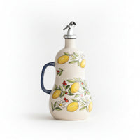 Automatic Pour Spout Bottle Glossy Finish Botanical Tableware