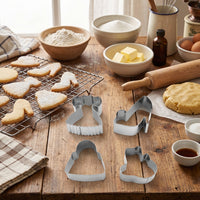 Stainless Steel Cookie Creative Shapes Shaped Pastry Easy to Stainless Steel Biscuit Stamper for Chefs, Home Cooks, Christmas, Bakery, Kitchen