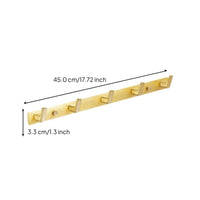 Brushed gold towel rack, no-drill