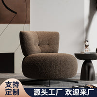 现代轻奢艾米单人沙发简约创意休闲设计师客厅阳台卧室可旋转单椅