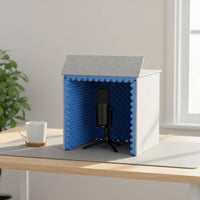Noise Reduction Desktop Vocal Booth Detachable Portable Audio Capture Device Isolation Barrier Quick Assembly for Podcasters, Voice Actors