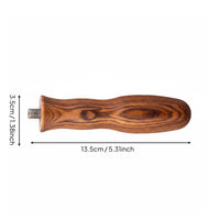 Coffee Machine Handle Replacement Espresso Wooden Portafilter Metal Structure Ergonomic Contoured Grip Universal Type Suitable for Brewing Home Cafe Workspace